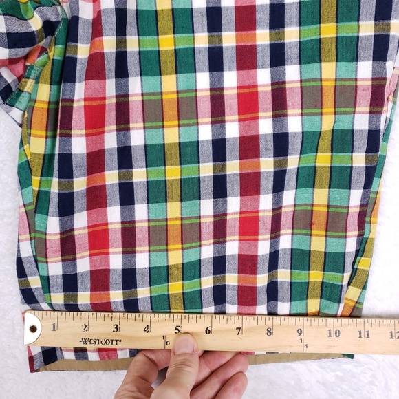 Cremieux Shorts Arnold Reversible Madras Preppy 35 Multicolor Summer Coastal - Picture 6 of 9